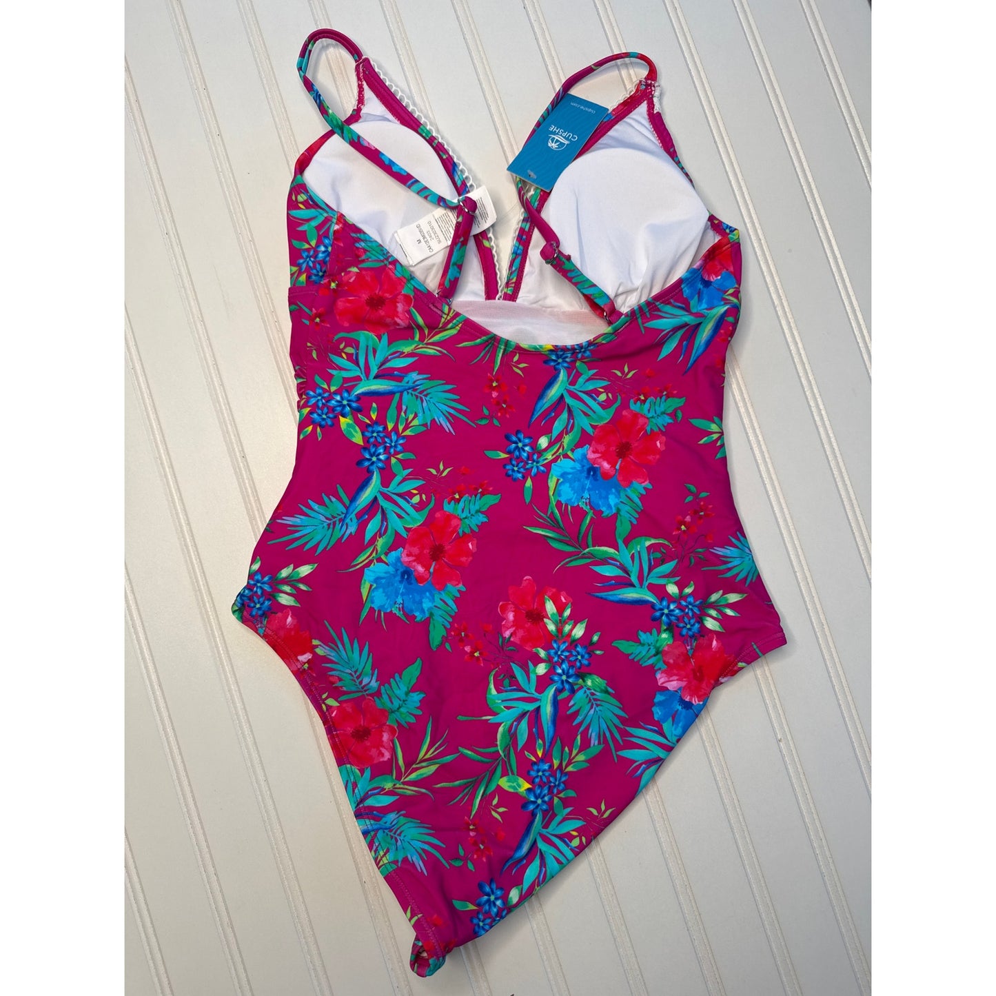 NWT Cupshe Ruffled Bow Tie Cheeky & Tummy Control One Piece Swimsuit Bundle Sz M